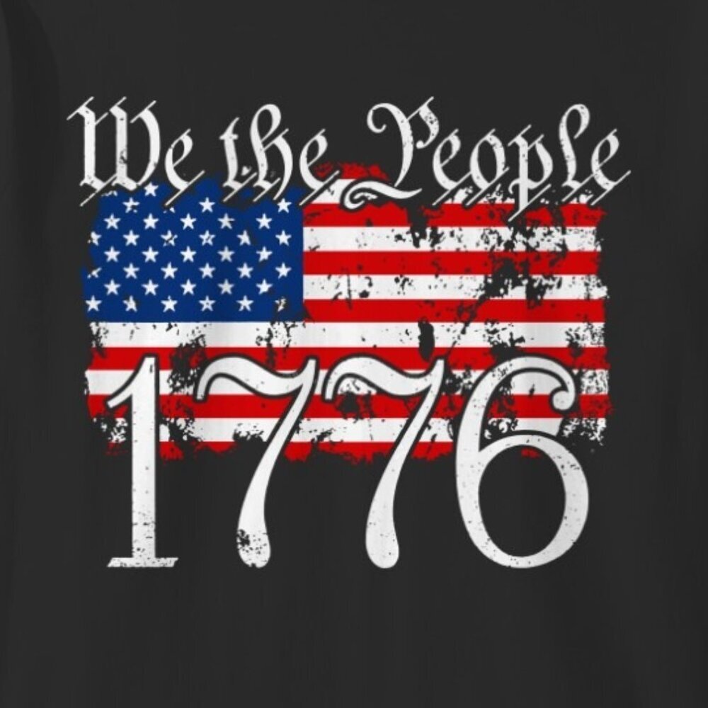 We The People 1776 US Constitution Freedom American Flag Fan Gift T-Shirt 90 - Picture 2 of 5